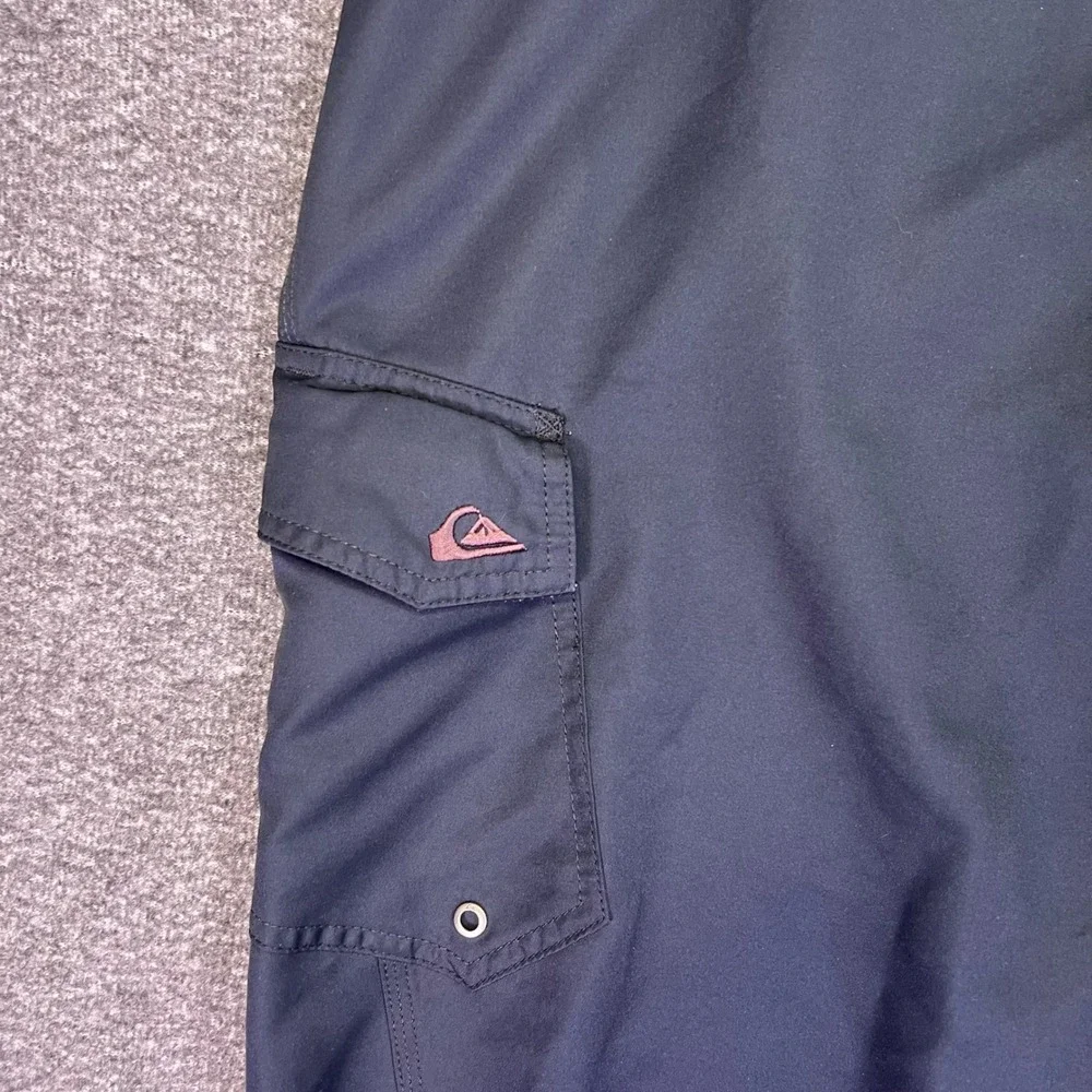 Quiksilver Board Shorts Mens 41 Navy Blue Cargo Surfer Beach Swim Quick Dry